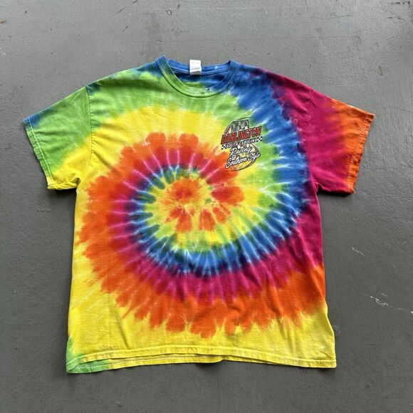Darlington South Carolina NASCAR Racing Logo Graphic T-shirt - Tie Dye XL - Picture 2 of 8